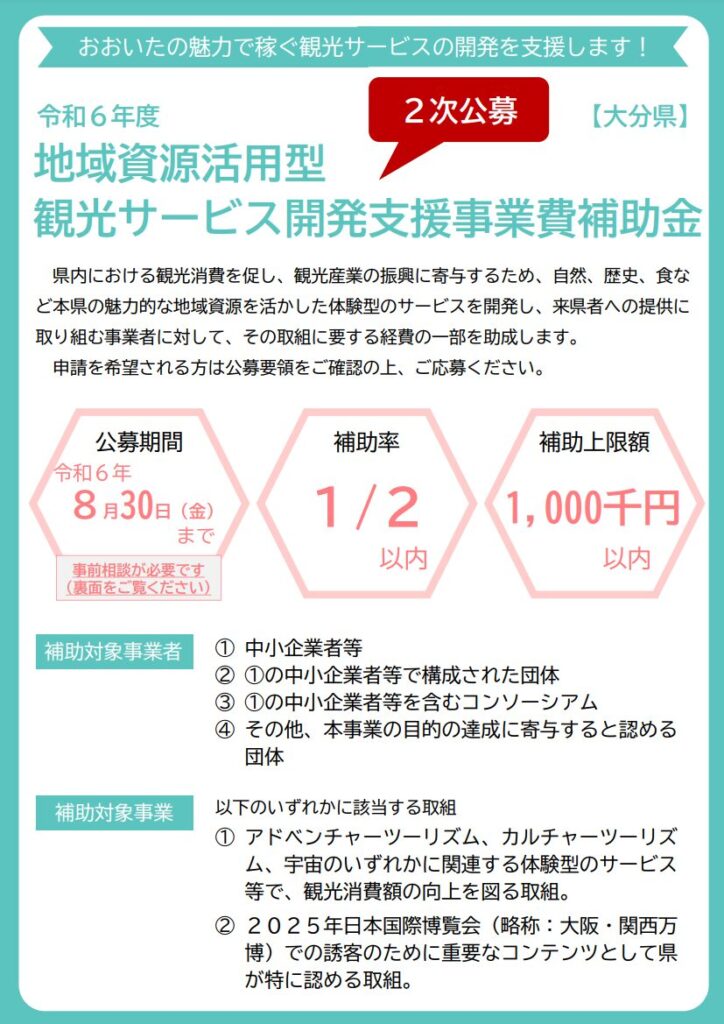 地域資源活用型観光サービス開発支援事業